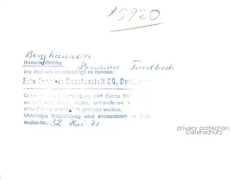 AK / Ansichtskarte Berghausen_Wittgenstein Pension Forstbach Fruehstuecksraum Berghausen_Wittgenstein