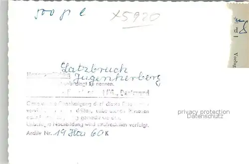 AK / Ansichtskarte Latzbruch Jugendherberge Winterlandschaft Latzbruch