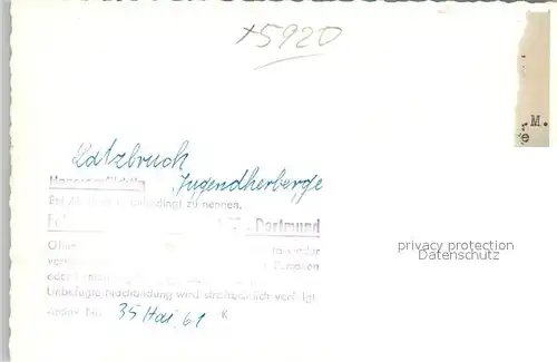 AK / Ansichtskarte Latzbruch Jugendherberge Speisesaal Latzbruch