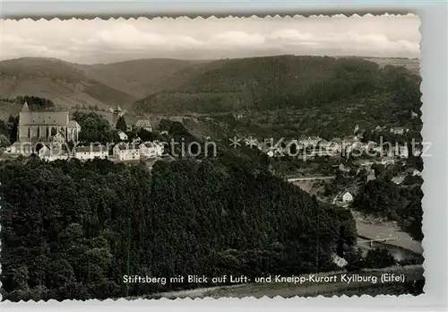 AK / Ansichtskarte Kyllburg_Rheinland Pfalz Stiftsberg mit Blick auf Luft  und Kneippkurort Fliegeraufnahme Kyllburg_Rheinland Pfalz