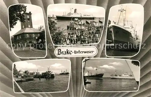 AK / Ansichtskarte Brake_Unterweser Faehrschiffe  Brake Unterweser