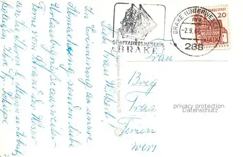 AK / Ansichtskarte Brake_Unterweser Faehrschiffe  Brake Unterweser