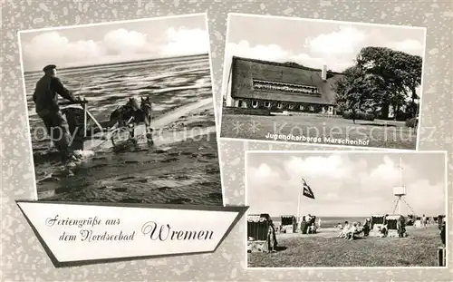 AK / Ansichtskarte Wremen Jugendherberge Marschenhof Strand  Wremen