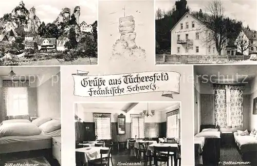 AK / Ansichtskarte Tuechersfeld Gasthaus Puettlachtal Felsen  Tuechersfeld