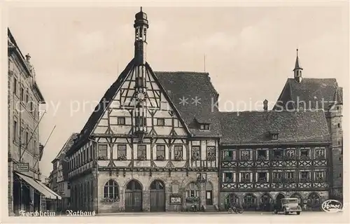 AK / Ansichtskarte Forchheim_Oberfranken Rathaus Fachwerk Forchheim Oberfranken