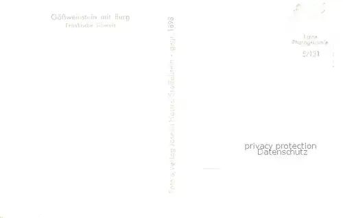 AK / Ansichtskarte Goessweinstein Burg Panorama Goessweinstein