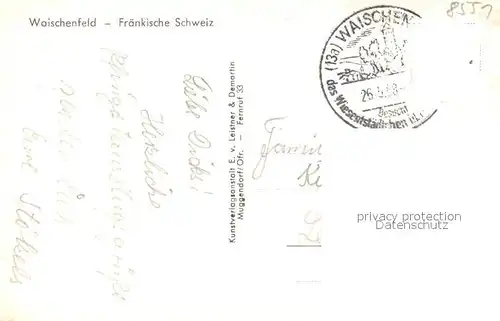 AK / Ansichtskarte Waischenfeld Fliegeraufnahme Waischenfeld