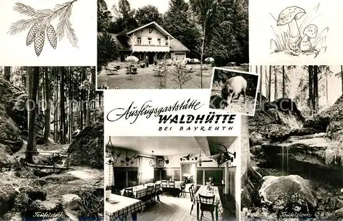 AK / Ansichtskarte Bayreuth Waldhuette Teufelsloch Bayreuth