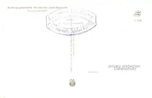 AK / Ansichtskarte Bayreuth Waldhuette Teufelsloch Bayreuth