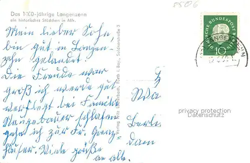 AK / Ansichtskarte Langenzenn Kloster  Volksschule Prinzregentenplatz Langenzenn