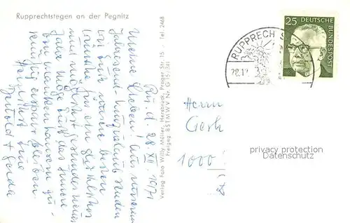 AK / Ansichtskarte Rupprechtstegen Fliegeraufnahme  Rupprechtstegen