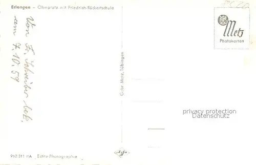 AK / Ansichtskarte Erlangen Ohmplatz Friedrich Rueckertschule Erlangen