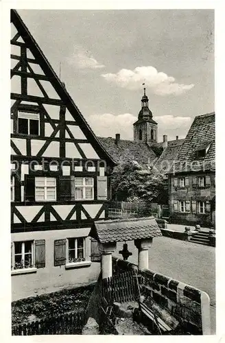 AK / Ansichtskarte Zirndorf_Mittelfranken Alter Brunnen Pressleinshof Zirndorf Mittelfranken