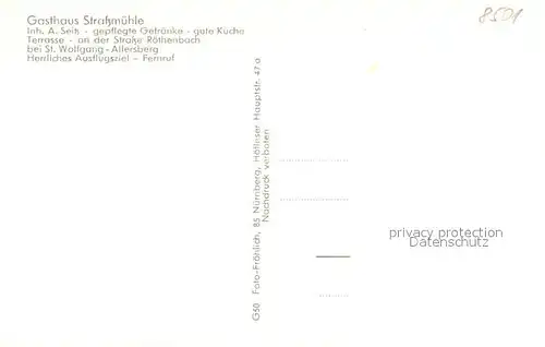 AK / Ansichtskarte Allersberg_Mittelfranken Gasthaus Strassmuehle Allersberg_Mittelfranken