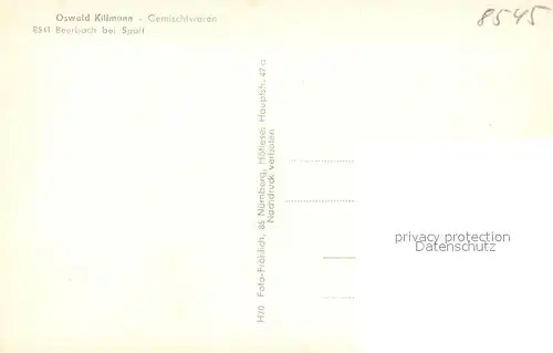 AK / Ansichtskarte Beerbach_Pegnitz Ehrenmal Panorama Beerbach Pegnitz