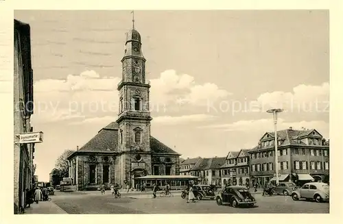 AK / Ansichtskarte Erlangen Hugenottenplatz Kirche Erlangen