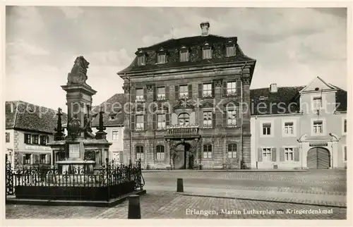 AK / Ansichtskarte Erlangen Martin Lutherplatz Kriegerdenkmal Erlangen