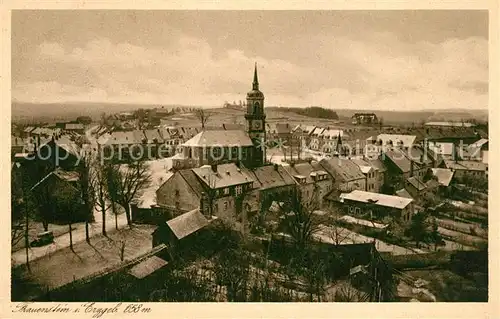 AK / Ansichtskarte Frauenstein_Sachsen Stadtpanorama Kirche Frauenstein_Sachsen