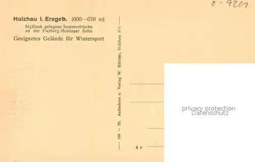 AK / Ansichtskarte Holzhau_Brand Erbisdorf Ober Holzhau Fliegeraufnahme Holzhau Brand Erbisdorf