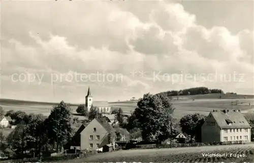 AK / Ansichtskarte Voigtsdorf_Erzgebirge Panorama Kirche 