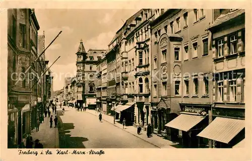 AK / Ansichtskarte Freiberg_Sachsen Karl Marx Strasse Freiberg Sachsen