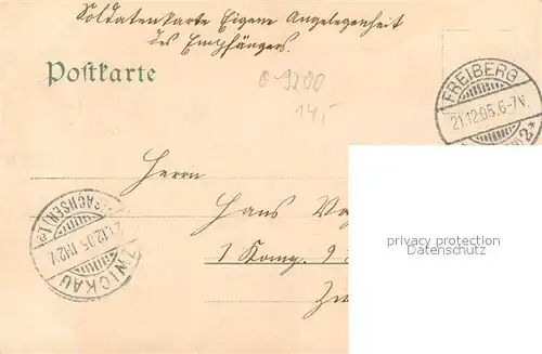 AK / Ansichtskarte Freiberg_Sachsen Koenigsallee Stadtpanorama Freiberg Sachsen