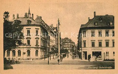 AK / Ansichtskarte Freiberg_Sachsen Bebelstrasse Freiberg Sachsen