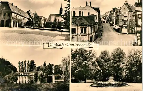 AK / Ansichtskarte Limbach_Oberfrohna Park Stadtpanorama Limbach Oberfrohna