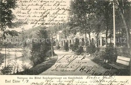 AK / Ansichtskarte Elster_Bad Hotel Reichsverweser am Gondelteich Elster_Bad