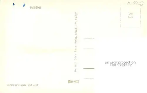 AK / Ansichtskarte Elster_Bad Poliklinik Elster_Bad