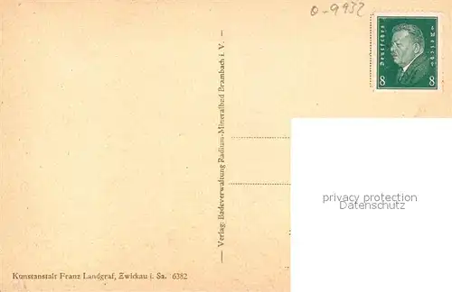 AK / Ansichtskarte Brambach_Bad Radium Mineralbad Kurhaus Brambach_Bad