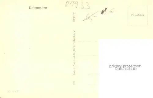 AK / Ansichtskarte Bad_Elster Kolonnaden Bad_Elster