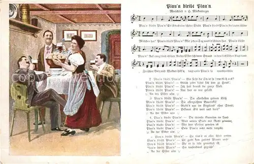 AK / Ansichtskarte Plauen_Vogtland Wirtshaus Lied Plau n bleibt Plau n Plauen_Vogtland