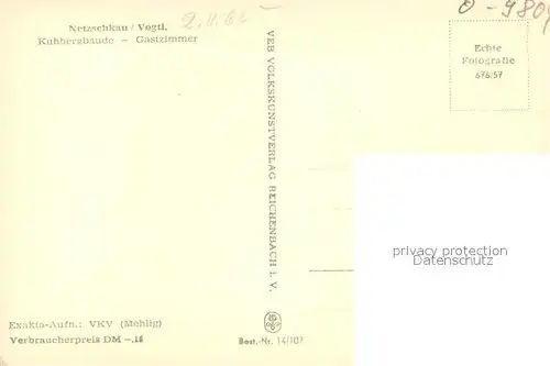 AK / Ansichtskarte Netzschkau Kuhbergbaude Gastzimmer Netzschkau