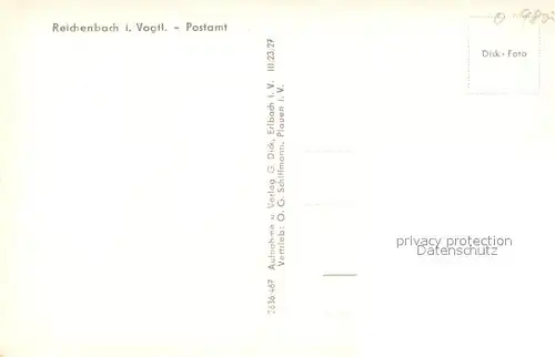 AK / Ansichtskarte Reichenbach_Vogtland Postamt Reichenbach_Vogtland
