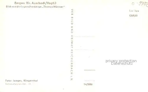 AK / Ansichtskarte Bergen_Auerbach Jugendherberge Panorama 