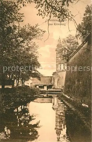 AK / Ansichtskarte Kronborg Festungsgraben Kronborg