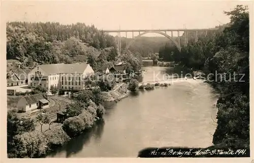 AK / Ansichtskarte Bechyne Bruecke Hotel  Bechyne