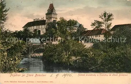 AK / Ansichtskarte Stare_Boleslavi Schloss Stadtpanorama Stare_Boleslavi