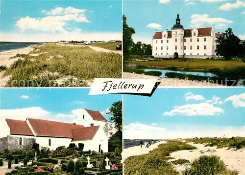 AK / Ansichtskarte Fjellerup Schloss Strand Friedhof  Fjellerup