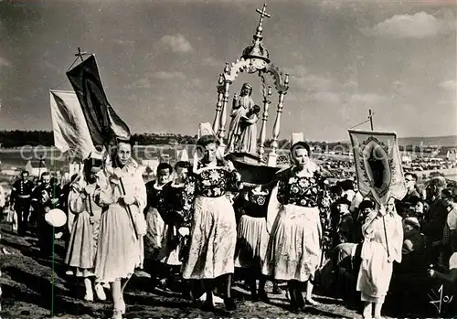 AK / Ansichtskarte Plonevez Porzay Ste Anne la Palud Statue Grand Pardon Plonevez Porzay