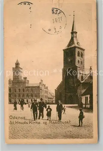 AK / Ansichtskarte Odense Sankt Kndus Kirke Raadhuset Odense