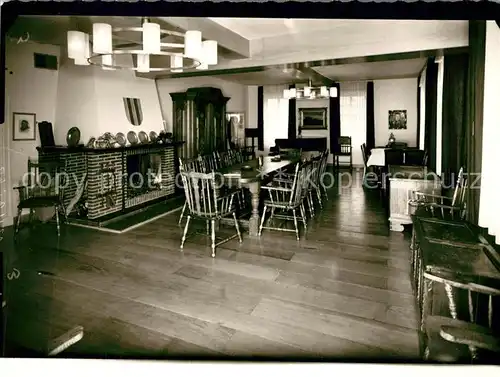 AK / Ansichtskarte Bad_Berleburg Hotel Pension Gastraum Kamin Bad_Berleburg