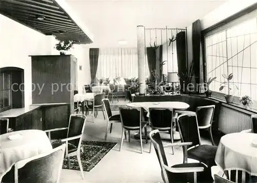 AK / Ansichtskarte Bad_Berleburg Hotel Pension Gastraum Bad_Berleburg