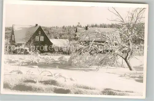 AK / Ansichtskarte Latzbruch Jugendherberge am Wald Winterlandschaft Latzbruch
