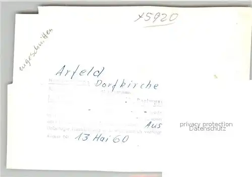 AK / Ansichtskarte Arfeld Dorfkirche Innenansicht Arfeld