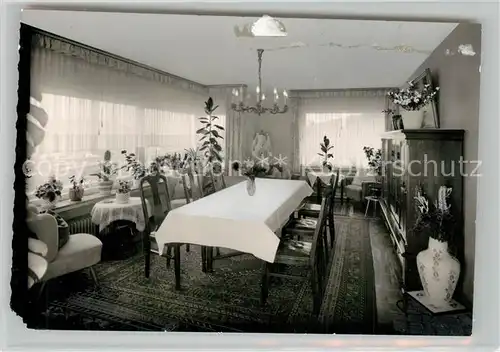 AK / Ansichtskarte Bad_Berleburg Pension Hof Muehlebach Gastraum Bad_Berleburg