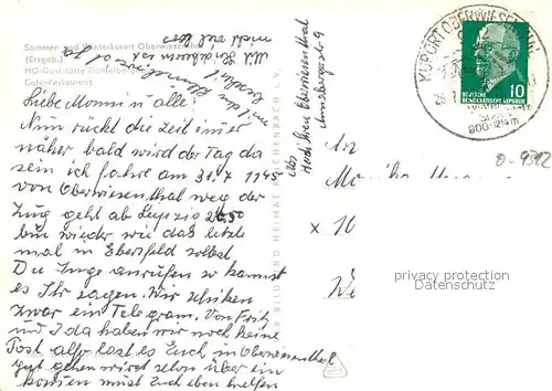 AK / Ansichtskarte Oberwiesenthal_Erzgebirge HOG Fichtelberghaus Cafe Restaurant Oberwiesenthal Erzgebirge