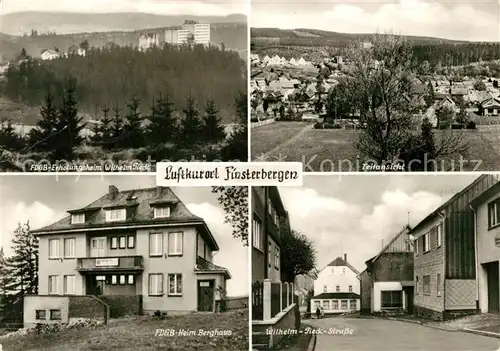 AK / Ansichtskarte Finsterbergen FDGB Erholungsheim Wilhelm Pieck Strasse Panorama FDGB Heim Berghaus Finsterbergen