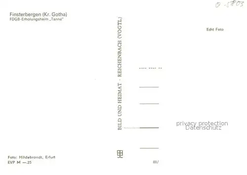 AK / Ansichtskarte Finsterbergen FDGB Erholungsheim Tanne Finsterbergen